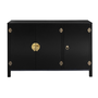 Voir la diapositive 3 : ID MARKET Buffet bas 110 cm YANG 3 portes bois noir