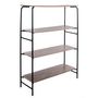 Voir la diapositive 2 : KB8 Etagère design 4 étages en MDF et Métal - Noir et Marron