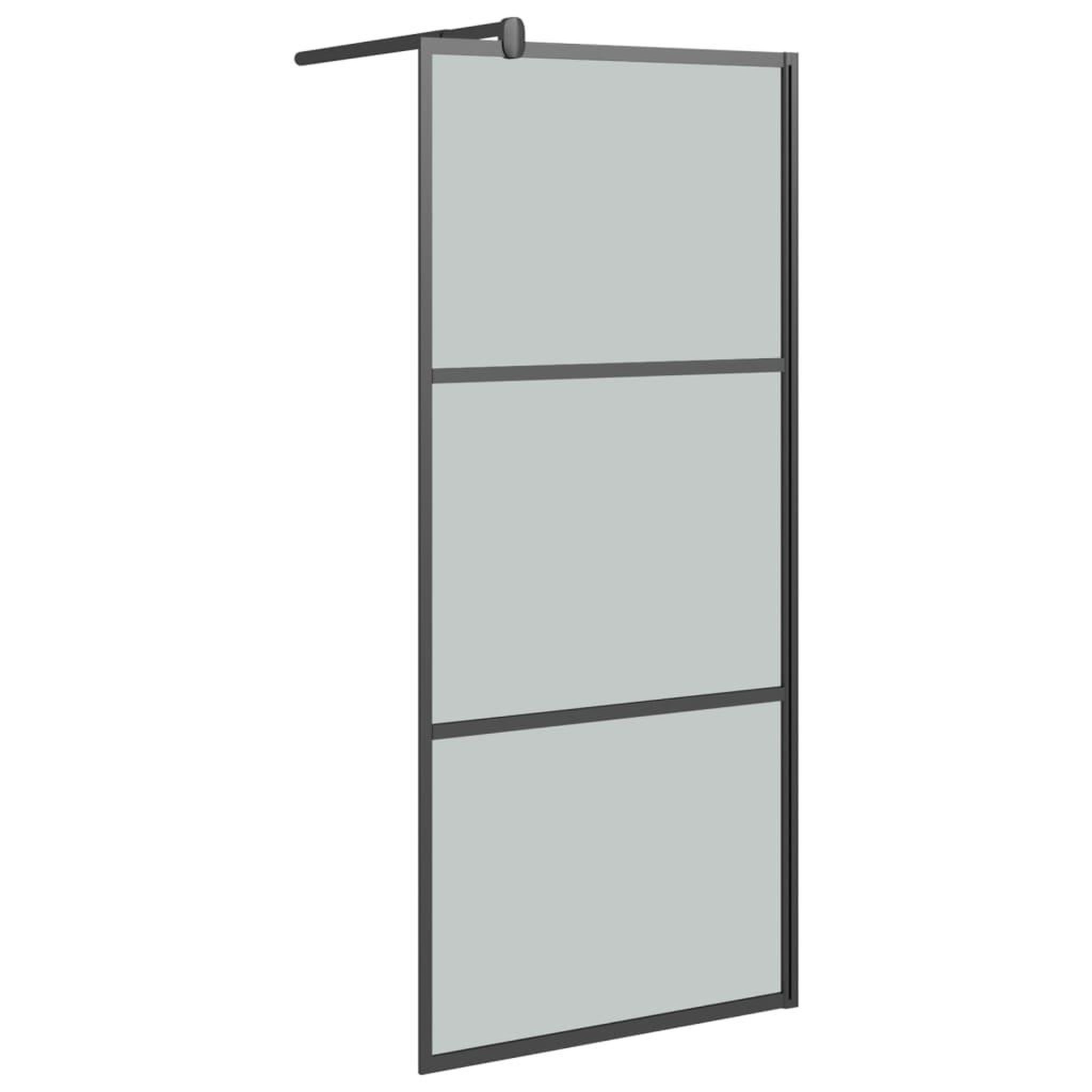 Voir la diapositive 2 : VIDAXL Paroi de douche 90x195 cm Verre ESG fonce Noir
