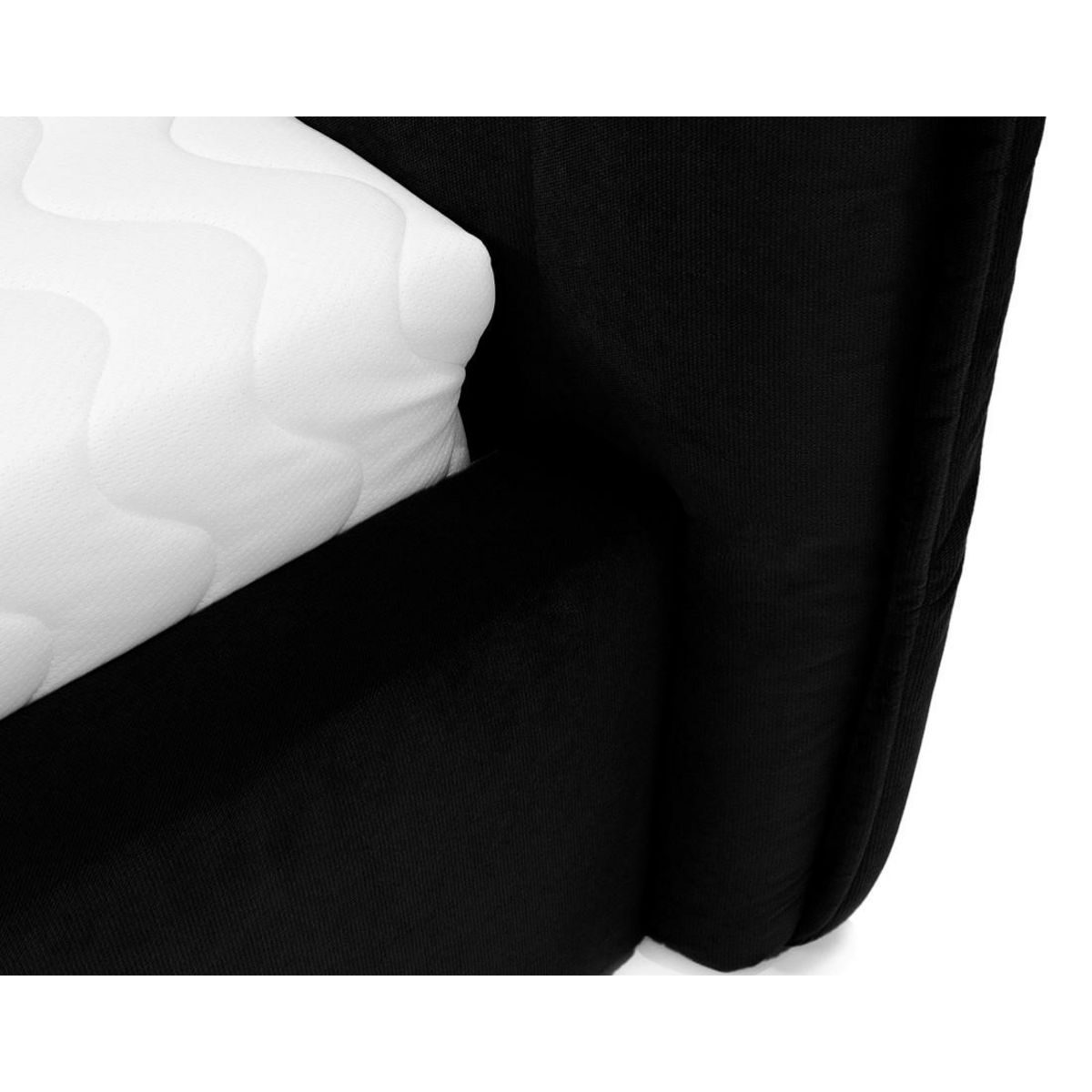 BEST MOBILIER Esmee - lit coffre - 140x200 cm - en velours - sommier inclus