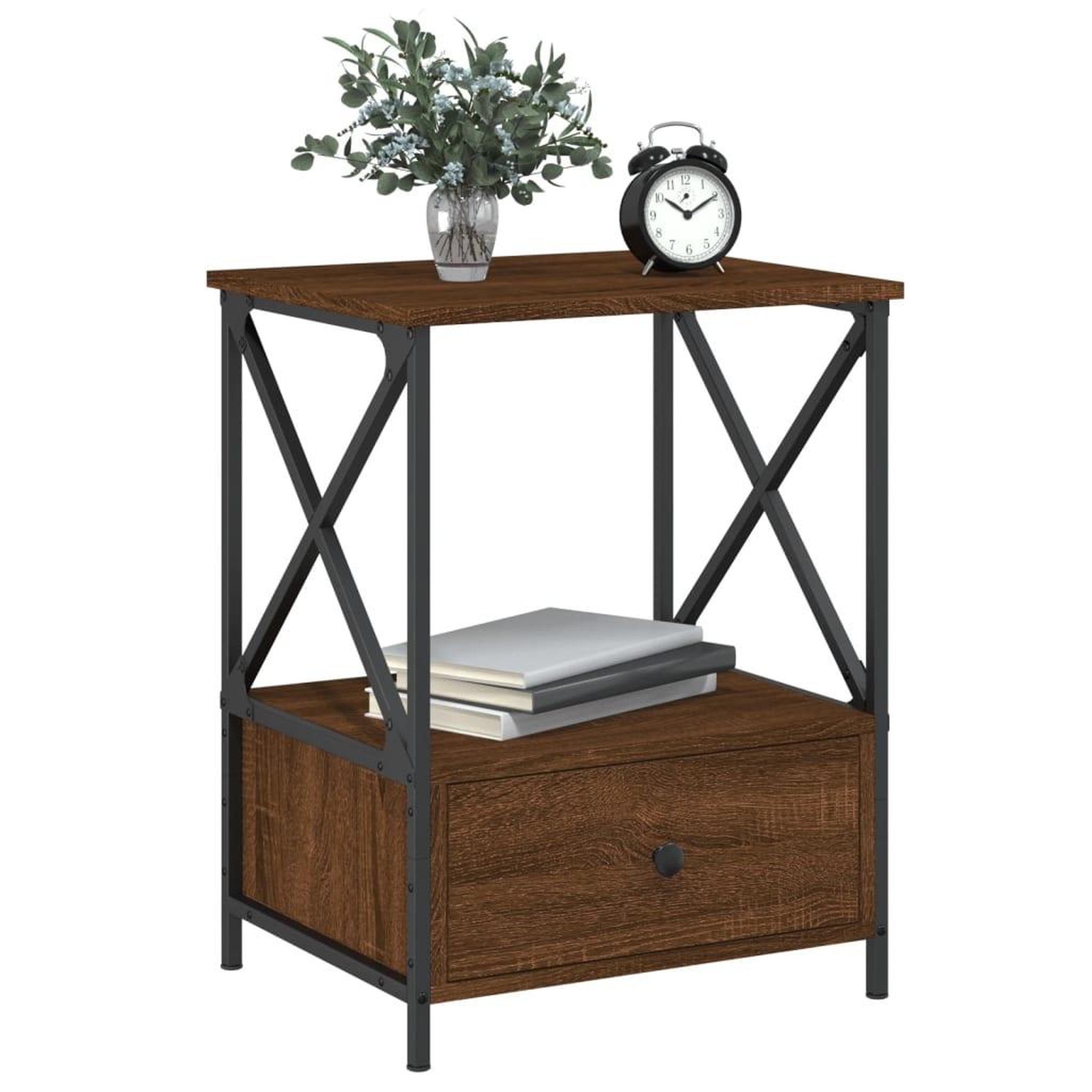 Voir la diapositive 3 : VIDAXL Tables de chevet 2 pcs chene marron 50x41x65 cm bois ingenierie