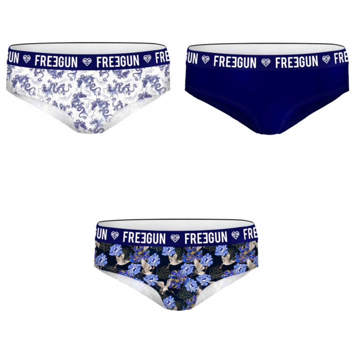 FREEGUN Lot de 3 shorties fantaisies fille