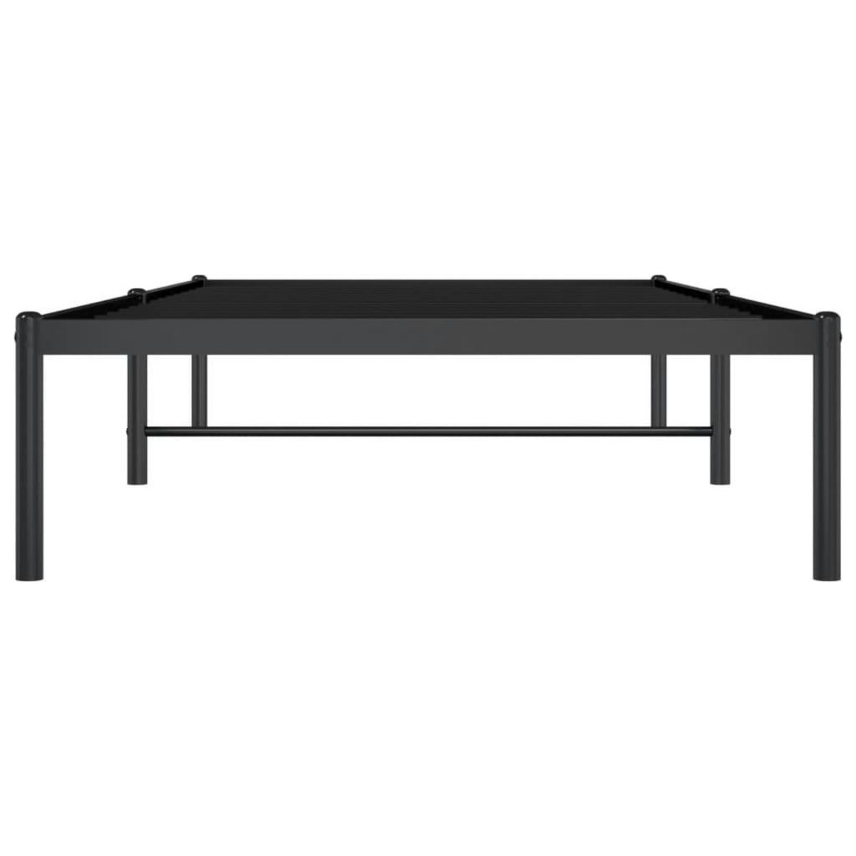 VIDAXL Cadre de lit metal sans matelas noir 90x200 cm