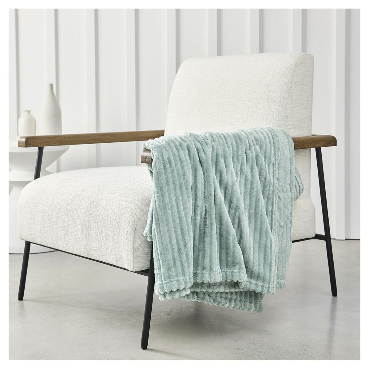 TODAY Plaid côtelé uni 