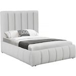 Habitat et Jardin Lit bouclette avec coffre  Annie  - 160 x 200 cm - Blanc