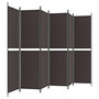 Voir la diapositive 5 : VIDAXL Cloison de separation 6 panneaux Marron 300x200 cm Tissu