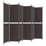 Voir la diapositive 5 : VIDAXL Cloison de separation 6 panneaux Marron 300x200 cm Tissu