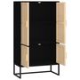 Voir la diapositive 4 : VIDAXL Buffet haut noir 70x35x125 cm bois d'ingenierie