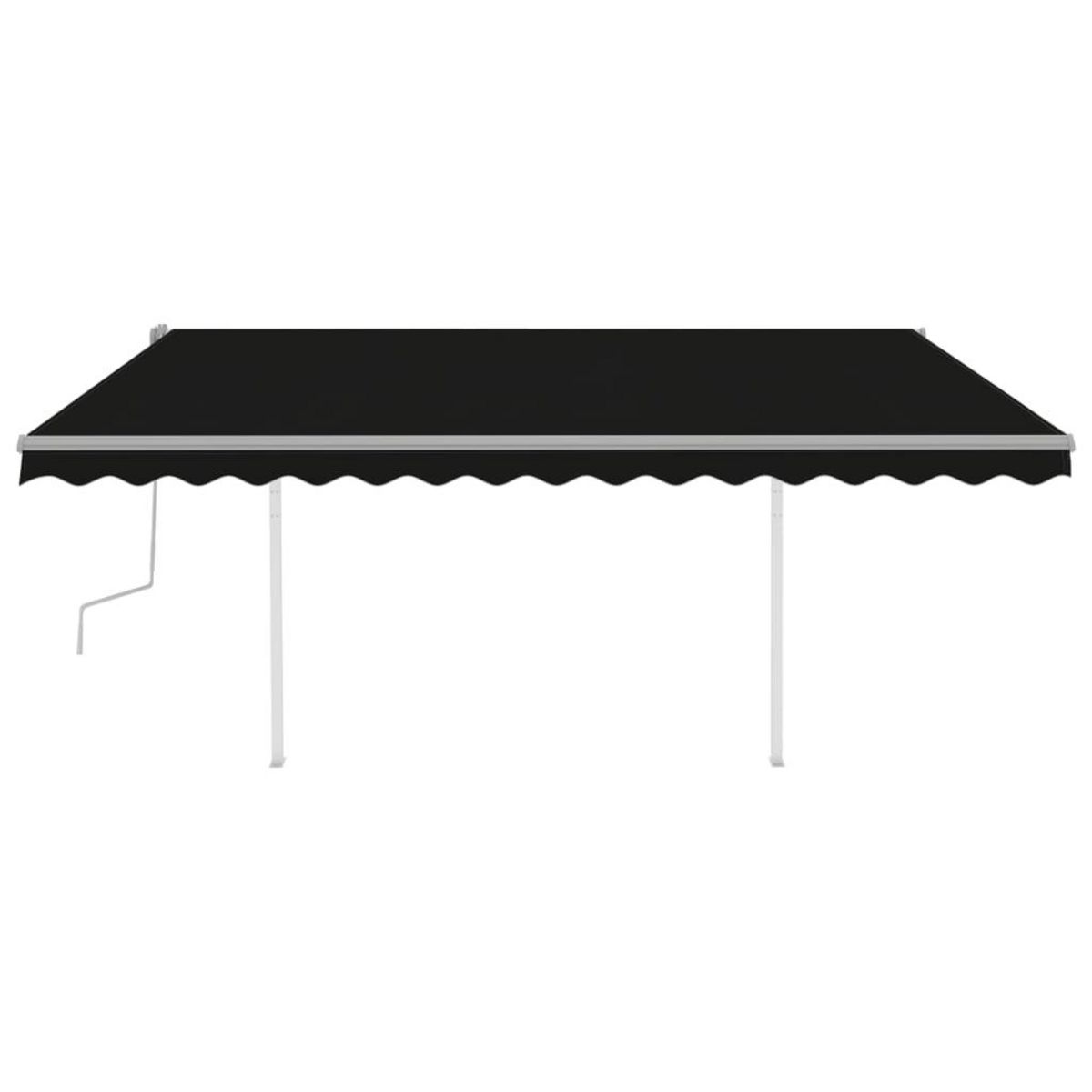 VIDAXL Auvent manuel retractable avec LED 4x3,5 m Anthracite