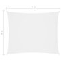 VIDAXL Voile de parasol Tissu Oxford rectangulaire 3x4 m Blanc
