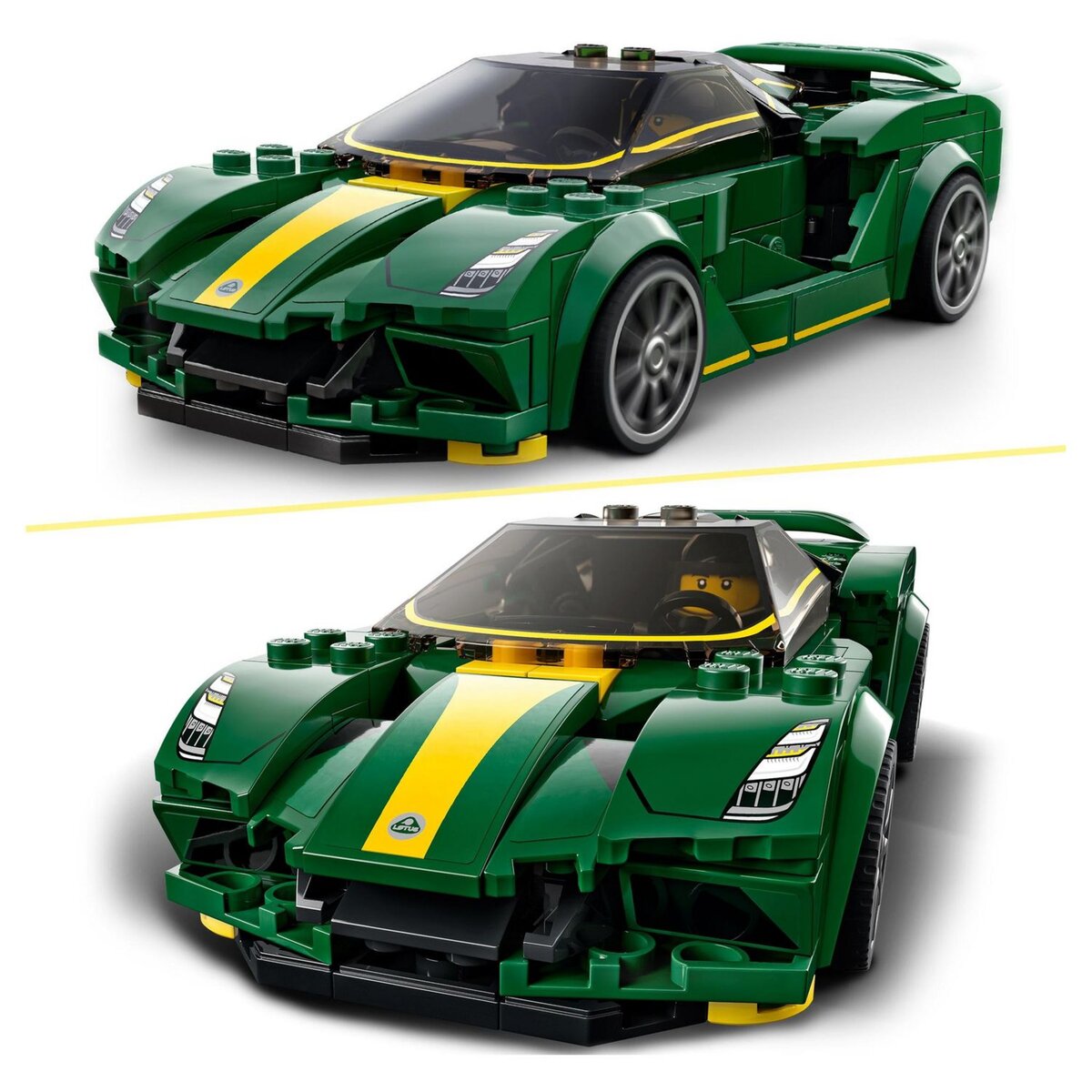 LEGO Speed Champions 76907 Lotus Evija, Voiture de Course, Jouet Réduit Avec Minifigure de Pilote de Course, Jouet Pour Enfants