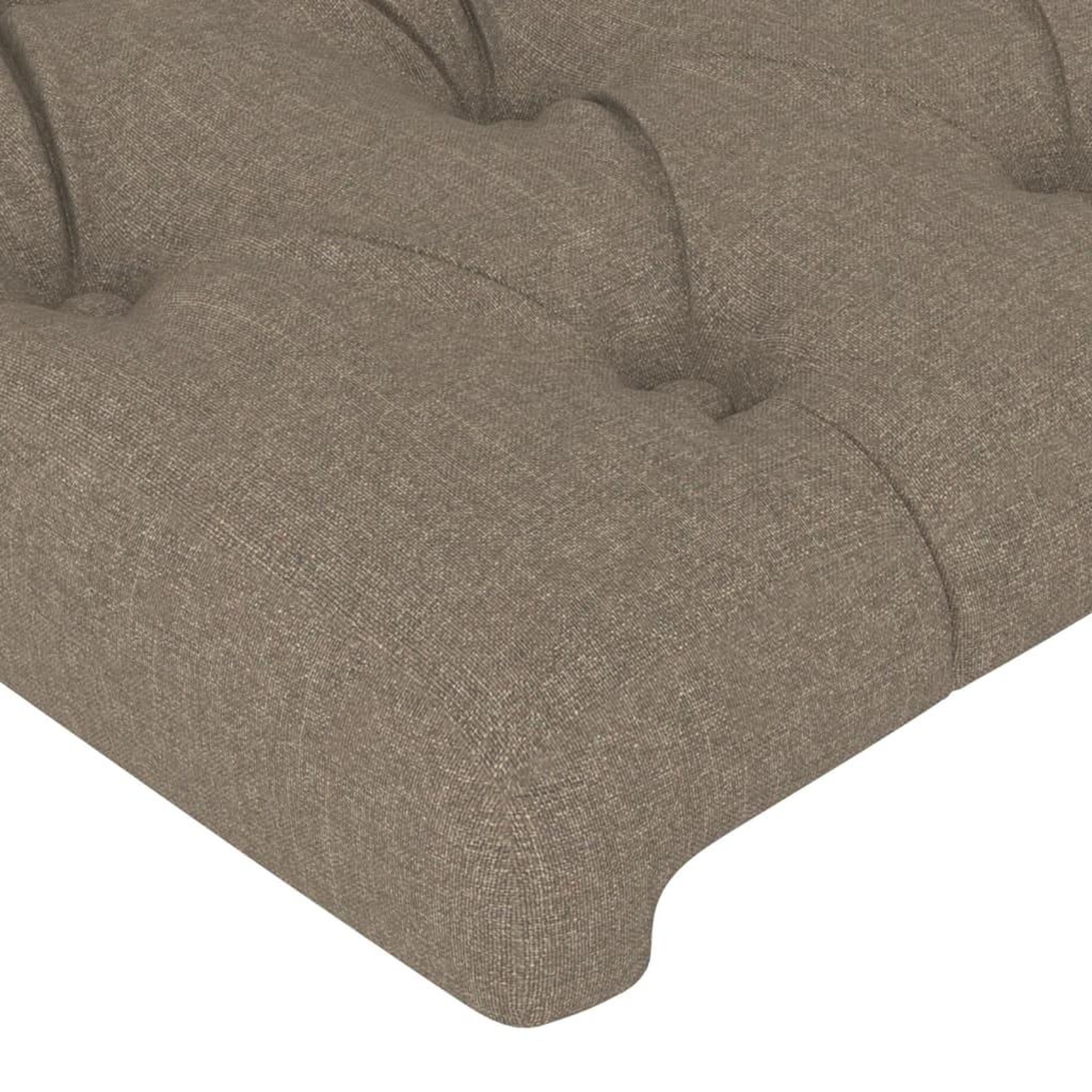 Voir la diapositive 4 : VIDAXL Tete de lit Taupe 90x7x78/88 cm Tissu