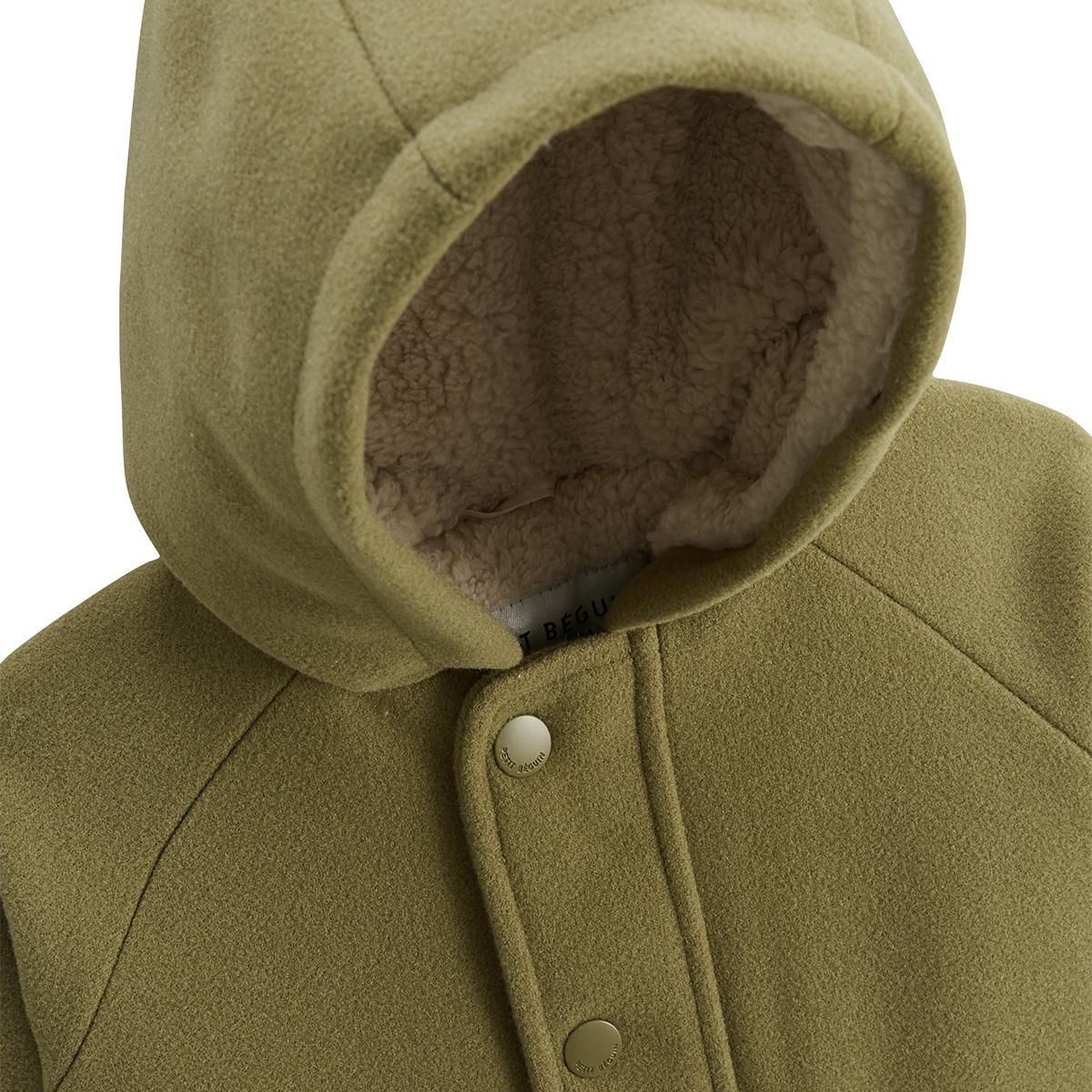 Petit Béguin Manteau enfant doublé sherpa avec capuche Gustin