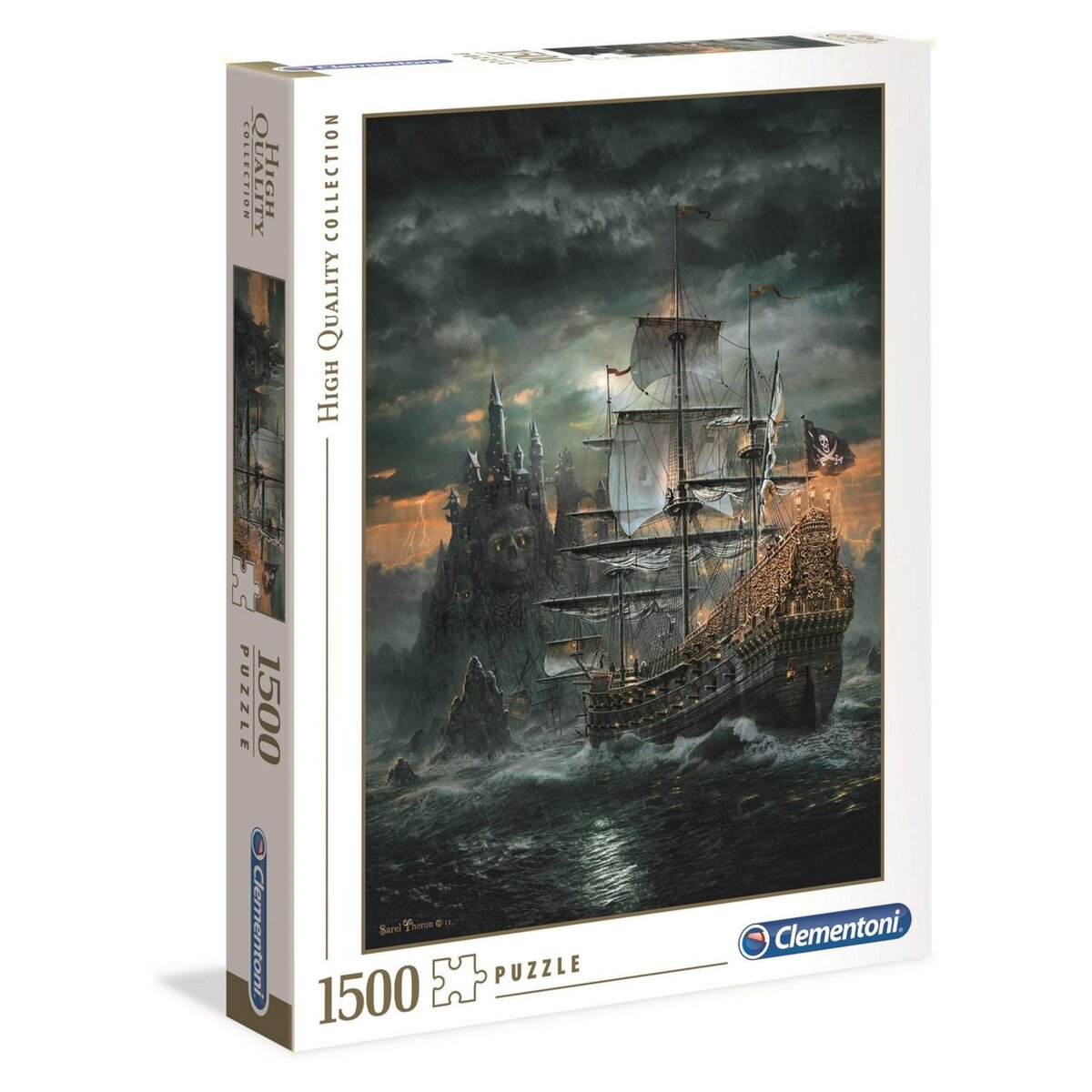 CLEMENTONI Puzzle Le bateau Pirate - 1500 pièces