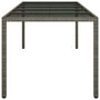 Voir la diapositive 4 : VIDAXL Table de jardin gris 250x100x75 cm Verre trempe et poly rotin