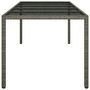 Voir la diapositive 4 : VIDAXL Table de jardin gris 250x100x75 cm Verre trempe et poly rotin