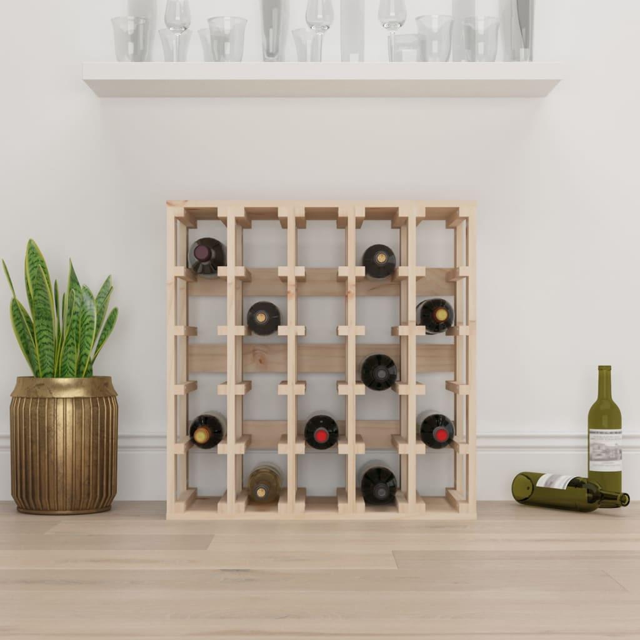 Voir la diapositive 3 : VIDAXL Casier a vin 58,5x33x60,5 cm Bois de pin massif