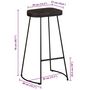 Voir la diapositive 6 : VIDAXL Tabourets de bar lot de 2 noir 45x40x78 cm bois manguier massif