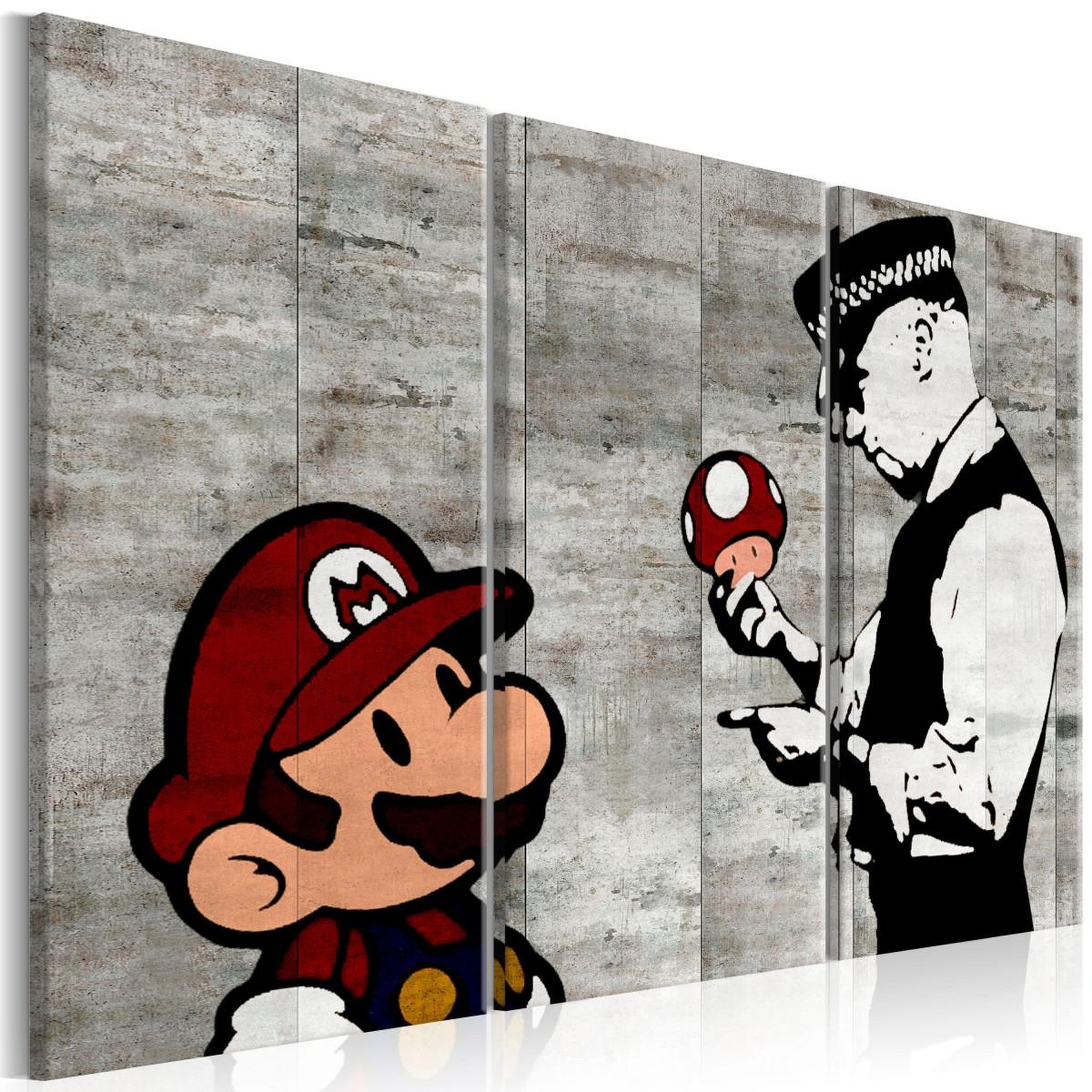 Paris Prix Tableau imprimé  banksy - mario bros. Coloris disponibles : Multicolore