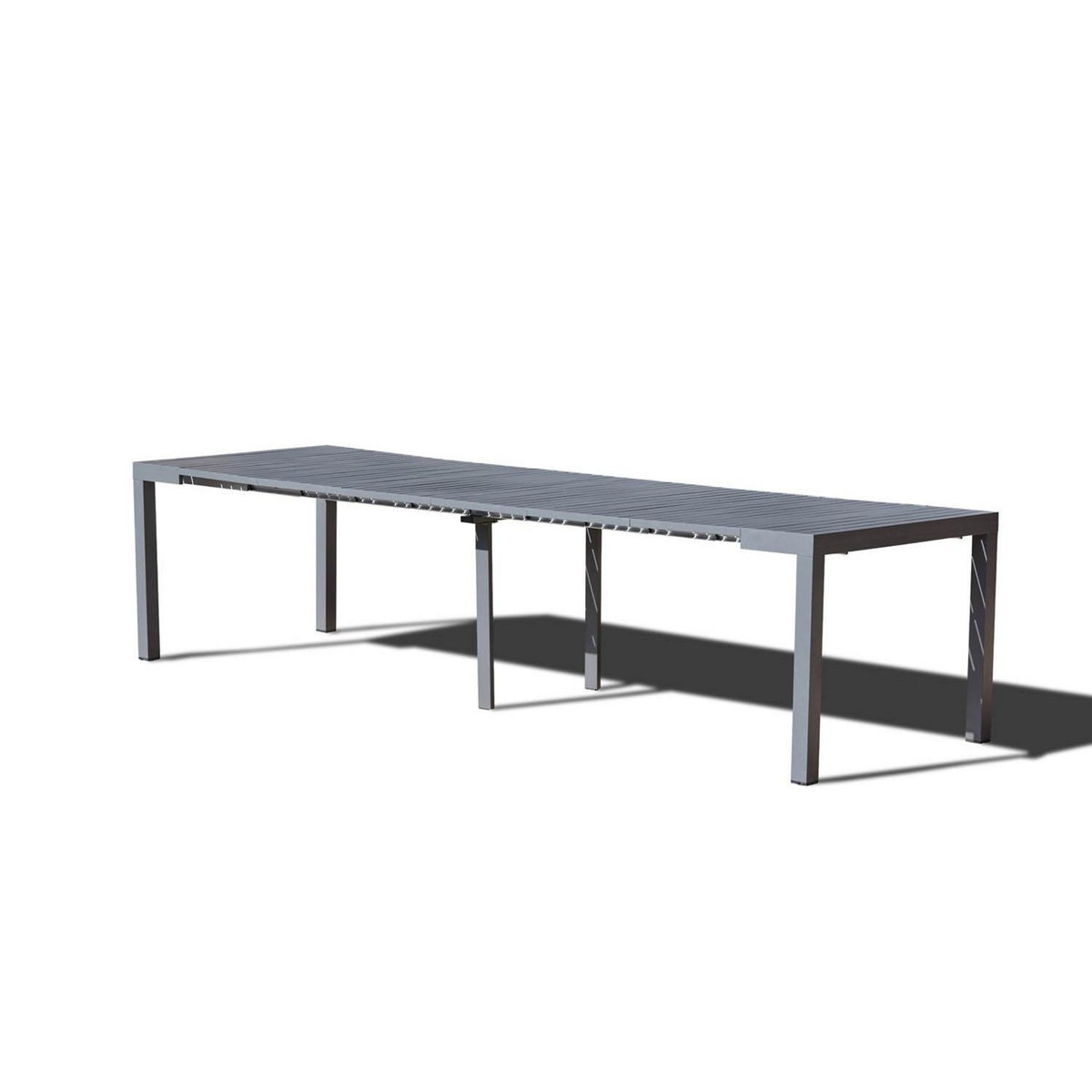 CONCEPT USINE Console extensible aluminium 2-12pl + housse Console extensible aluminium