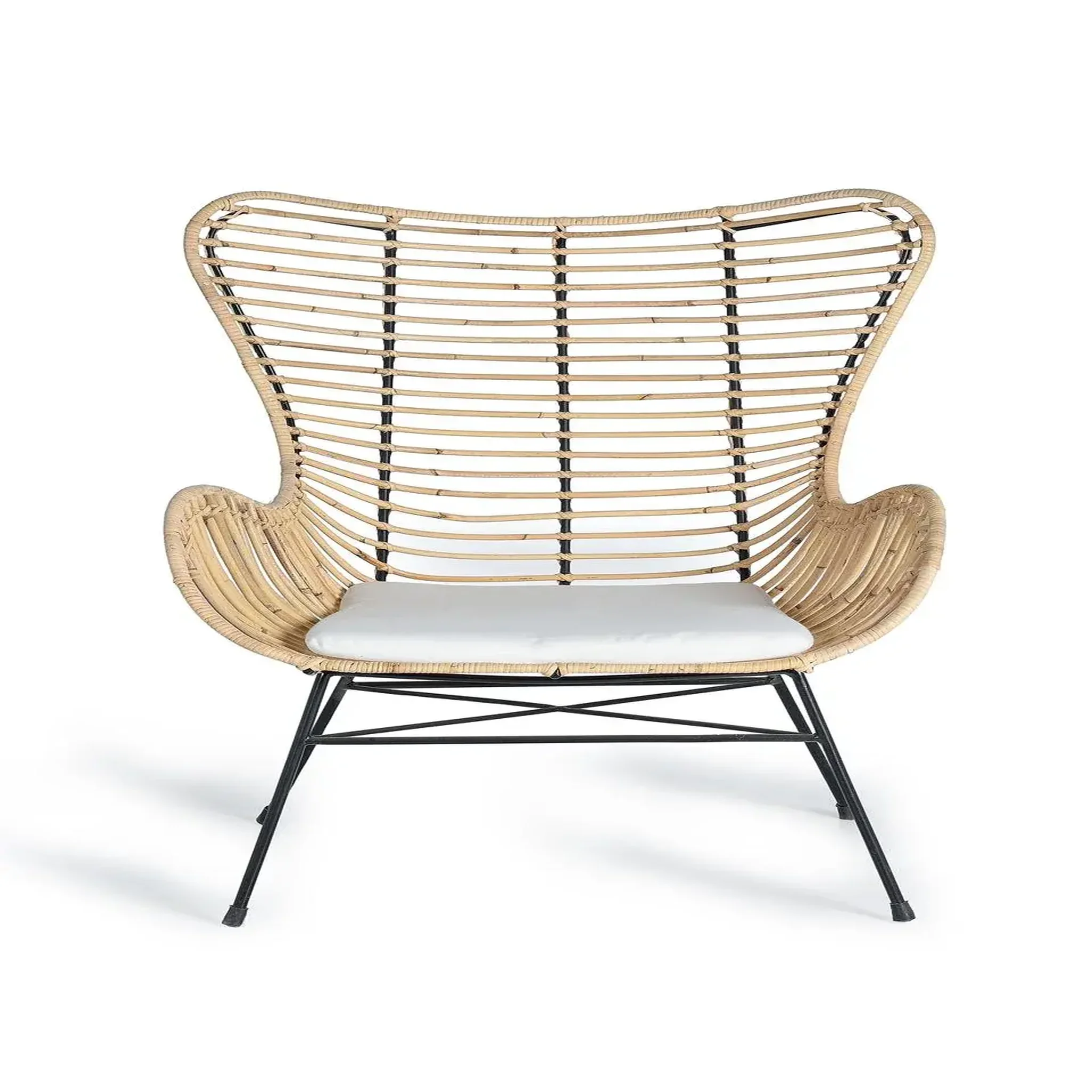 Voir la diapositive 2 : GINER Y COLOMER SL Fauteuil en rotin naturel 70 cm style méditerranéen