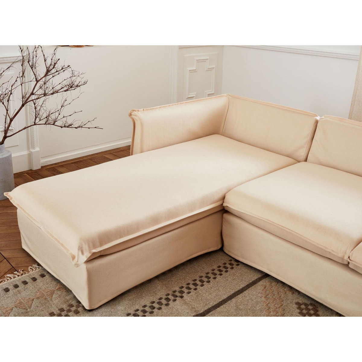 LISA DESIGN Adriann - canapé d'angle gauche fixe - 4 places - en tissu déhoussable