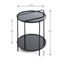Voir la diapositive 2 : Paris Prix Table d'Appoint Ronde Design  Zeko  51cm Noir