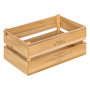 Voir la diapositive 2 : ATMOSPHERA Lot de 2 Cagettes en Bois  Little Cottage  35cm Naturel