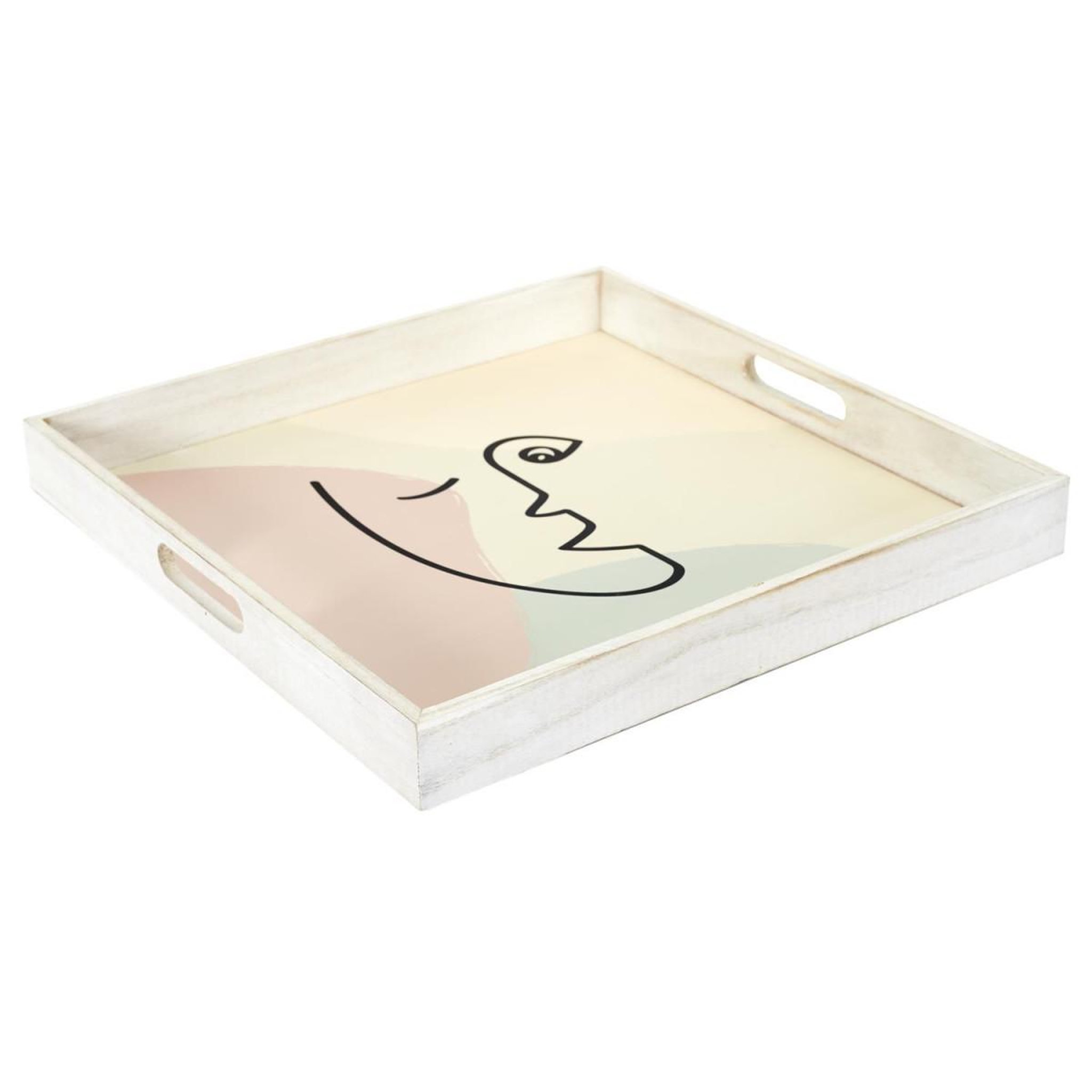 Voir la diapositive 1 : The Home Deco Factory Plateau de service en bois  arty  40cm beige