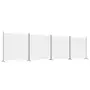 VIDAXL Cloison de separation 4 panneaux Blanc 698x180 cm Tissu