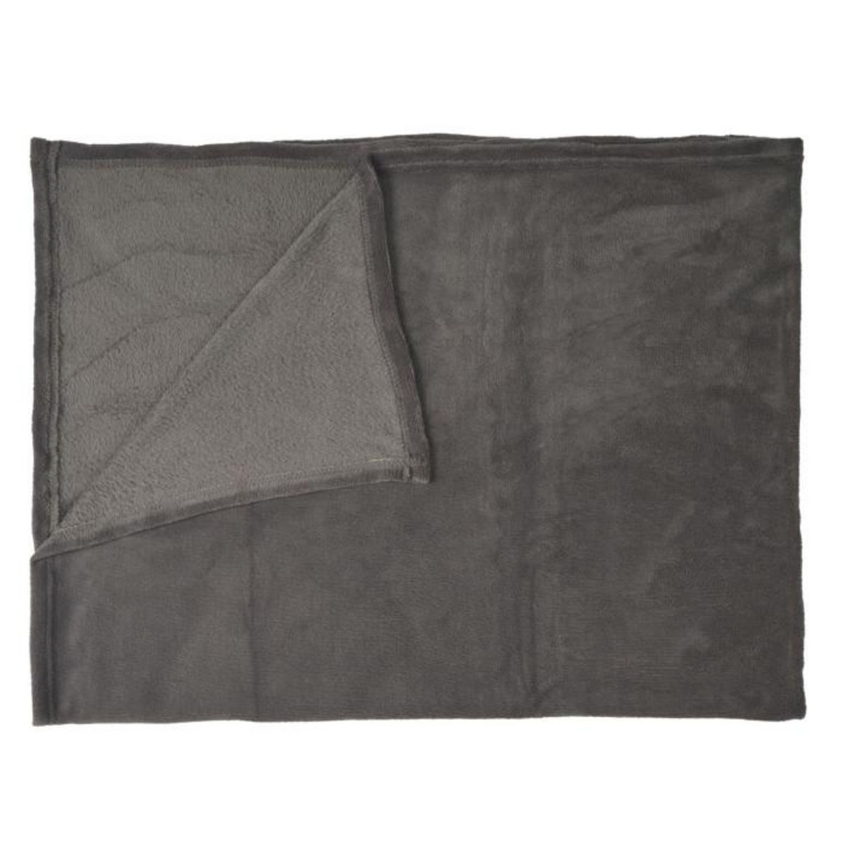 Paris Prix Plaid Microfibre  Roméo  120x150cm Gris Foncé