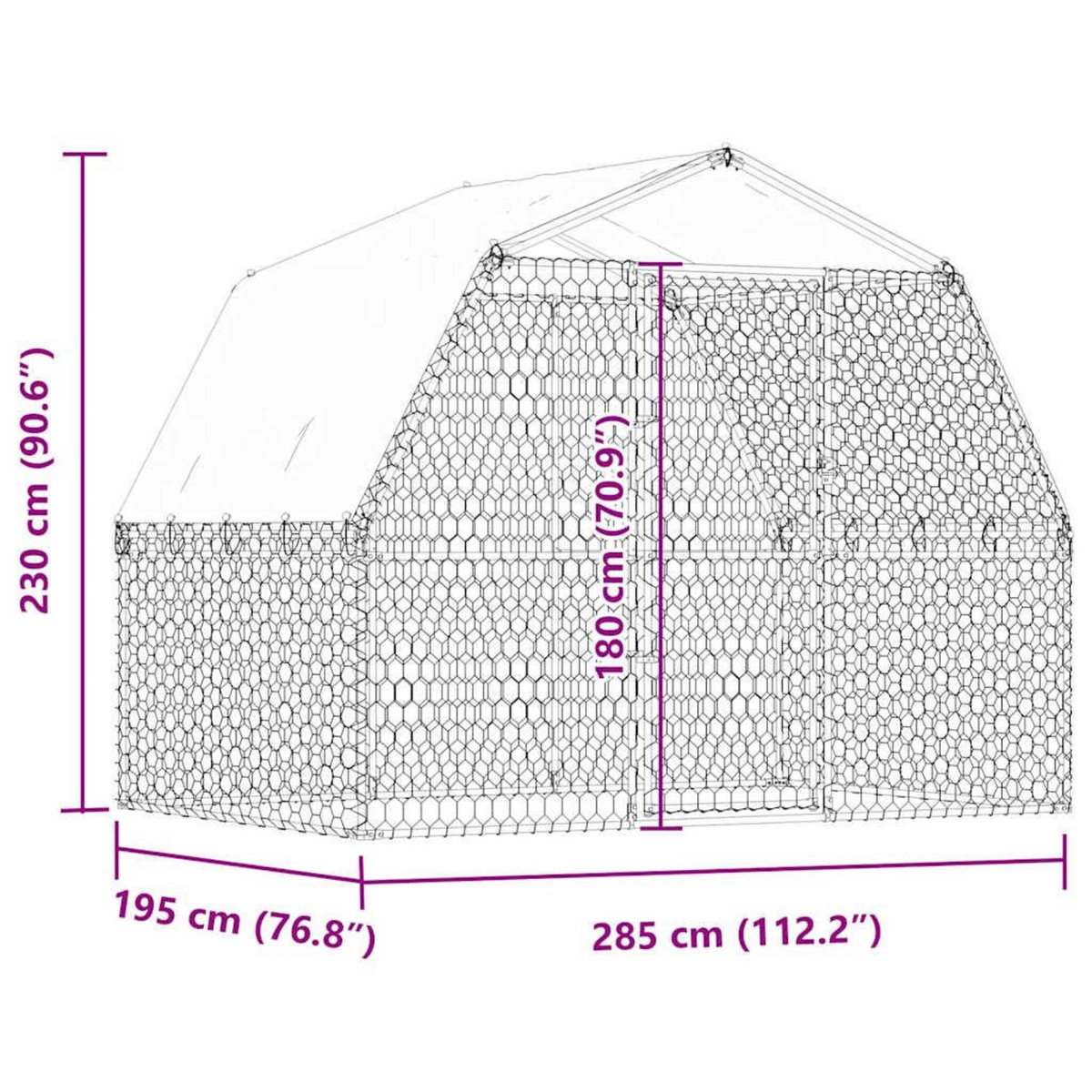 VIDAXL Cage pour chiens avec toit et porte argente acier galvanise