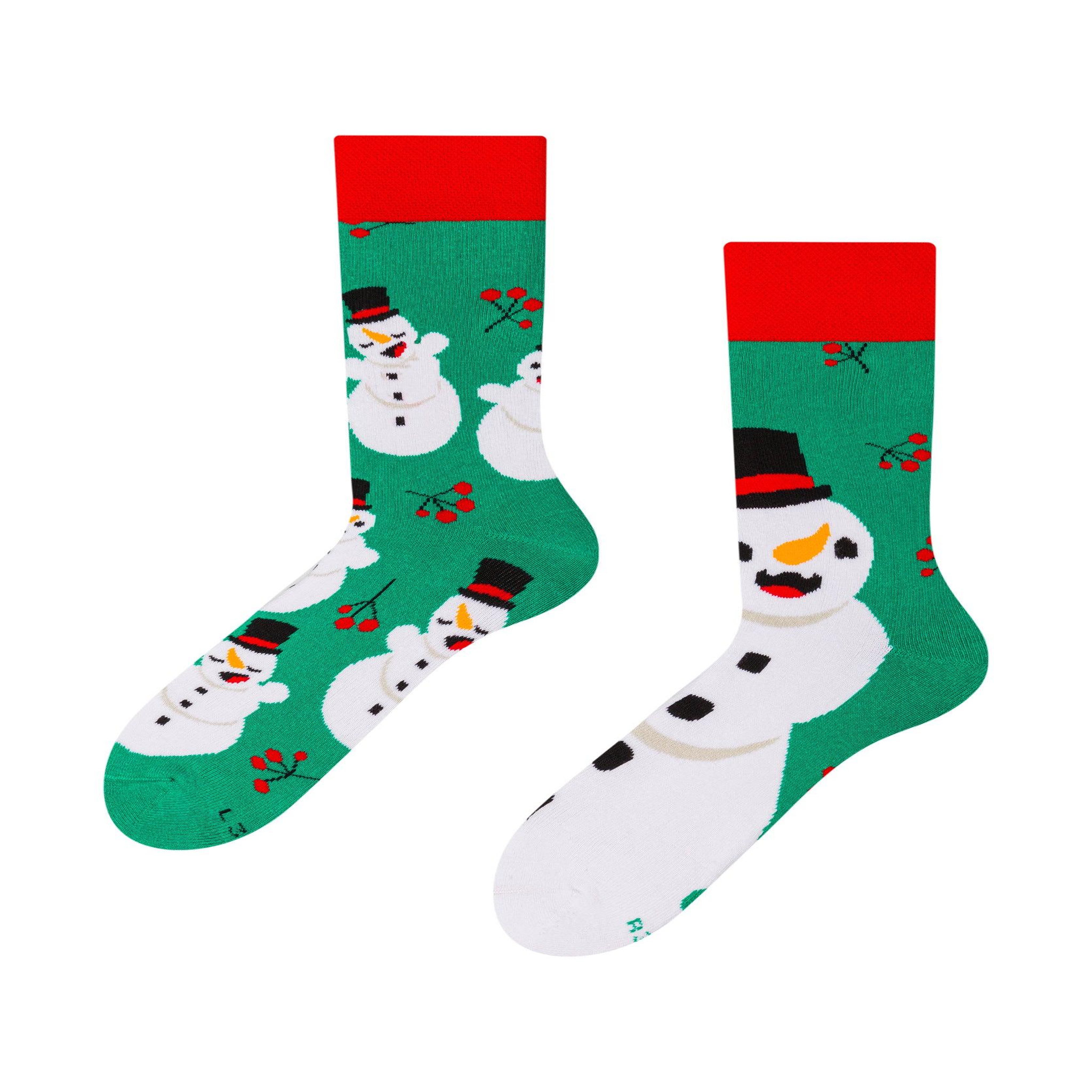 DEDOLES Chaussettes chaudes m. Et mme bonhomme de neige. Coloris disponibles : Multicolore