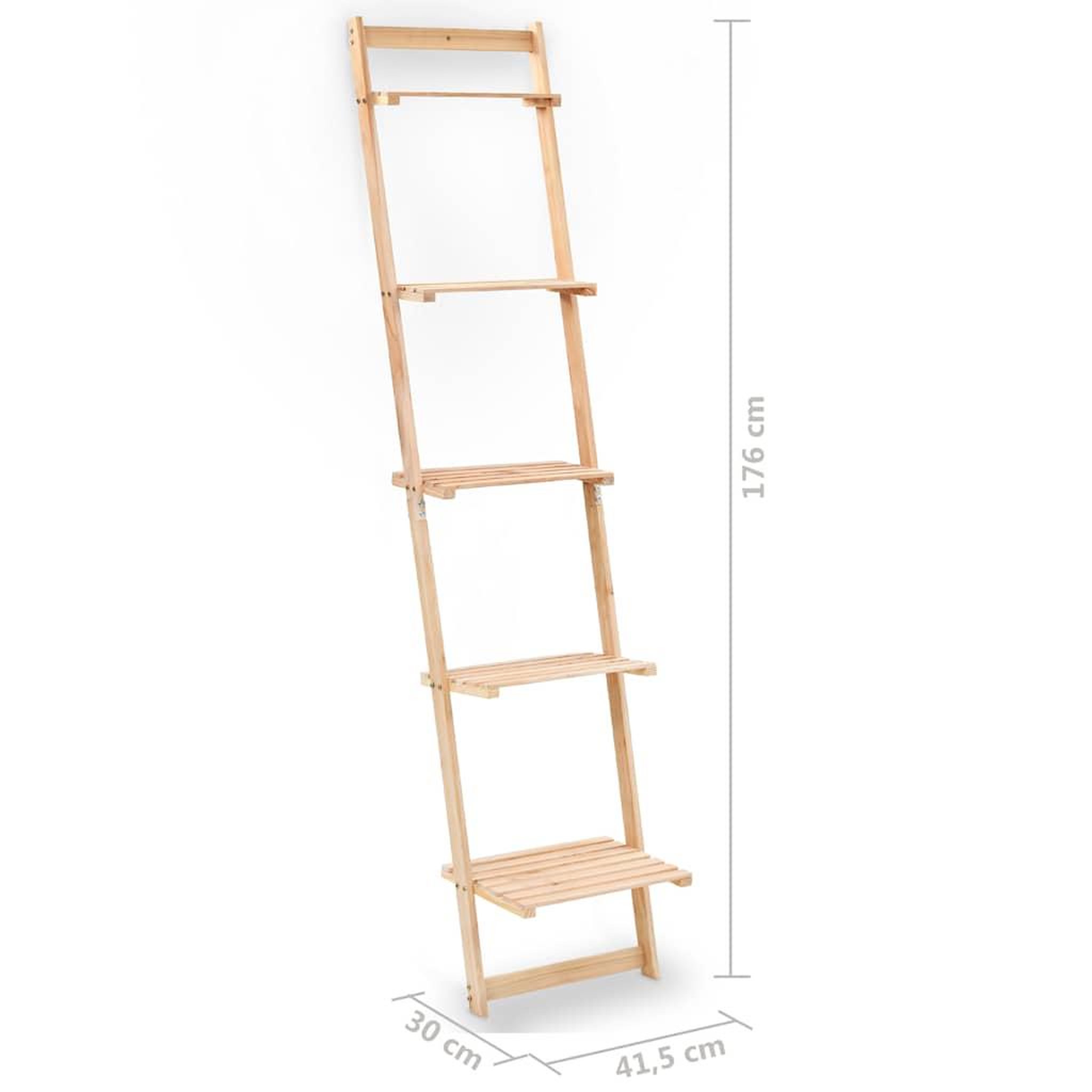 Voir la diapositive 3 : VIDAXL Etagere murale echelle bois de cedre 41,5 x 30 x 176 cm