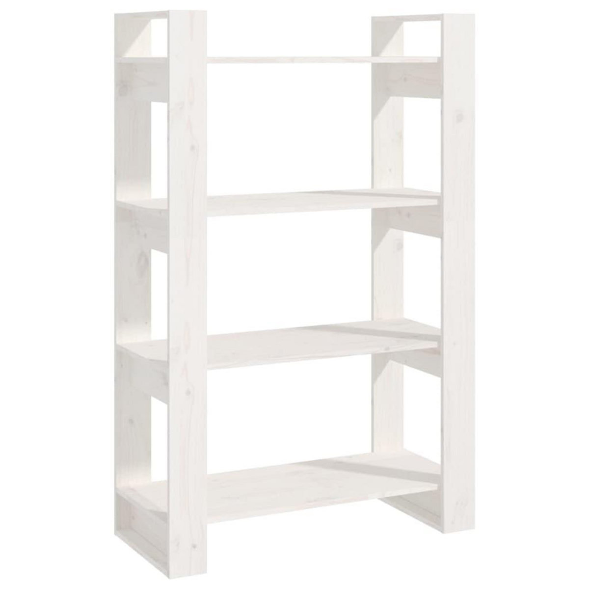 VIDAXL Bibliotheque/Separateur de piece Blanc 80x35x125 cm Pin massif