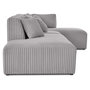Voir la diapositive 3 : LISA DESIGN Victoire - canapé modulable d'angle droit 5 places en velours côtelé grosses côtes