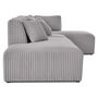 Voir la diapositive 3 : LISA DESIGN Victoire - canapé modulable d'angle droit 5 places en velours côtelé grosses côtes