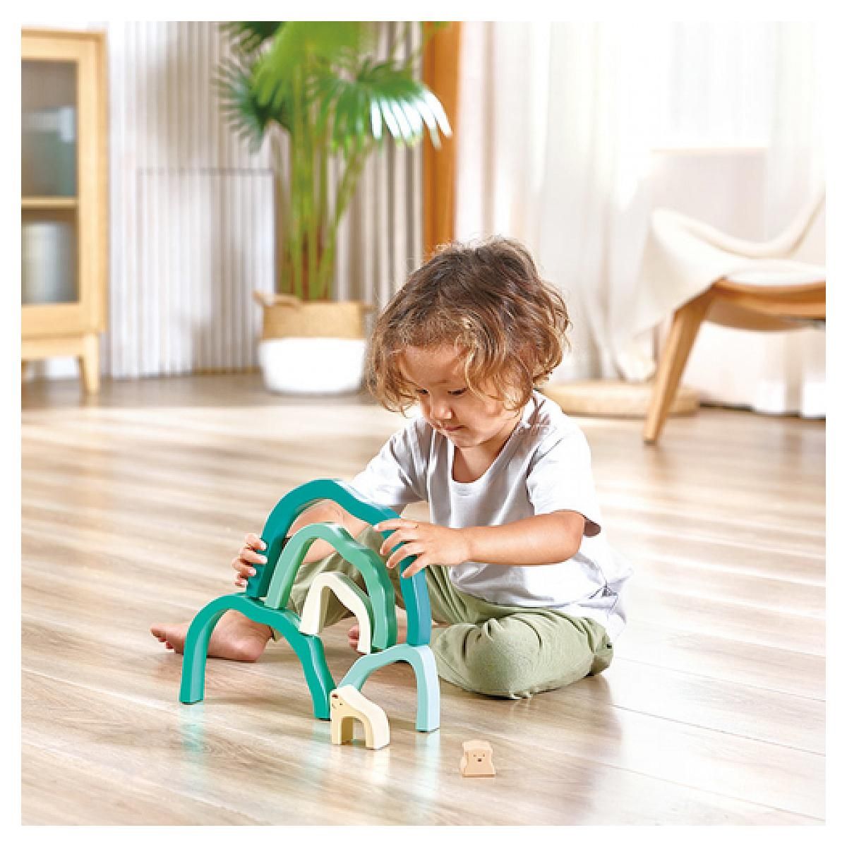 Hape Blocs Empilables Ours Polaires Arctiques - Créez des Scènes Magiques