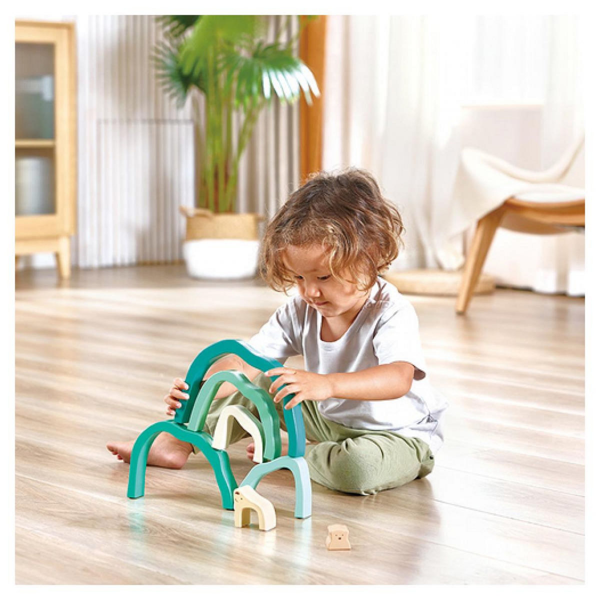 Hape Blocs Empilables Ours Polaires Arctiques - Créez des Scènes Magiques