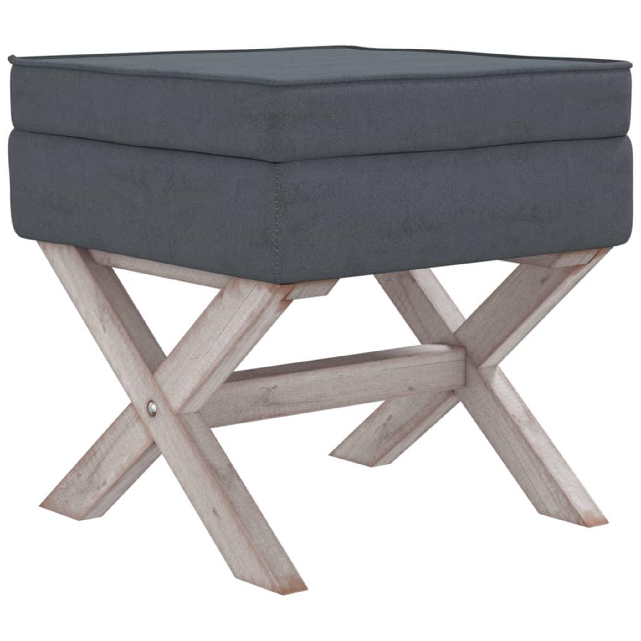 Voir la diapositive 2 : VIDAXL Tabouret de rangement Gris fonce 45x45x49 cm Velours