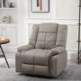 Voir la diapositive 2 : HOMCOM Fauteuil luxe de relaxation et massage inclinaison dossier repose-pied réglable revêtement synthétique gris