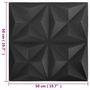 Voir la diapositive 6 : VIDAXL Panneaux muraux 3D 24 pcs 50x50 cm noir origami 6 m^2