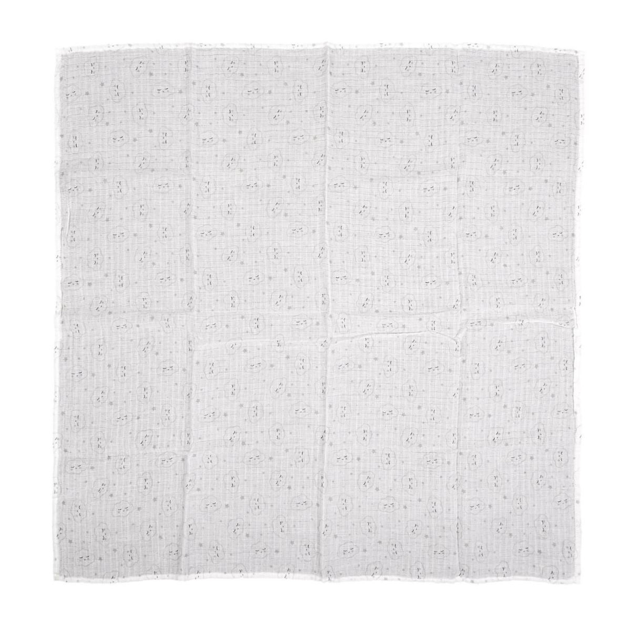 Voir la diapositive 2 : Tom & Zoé Lot de 2 langes pour bébé  coton  70x70cm blanc