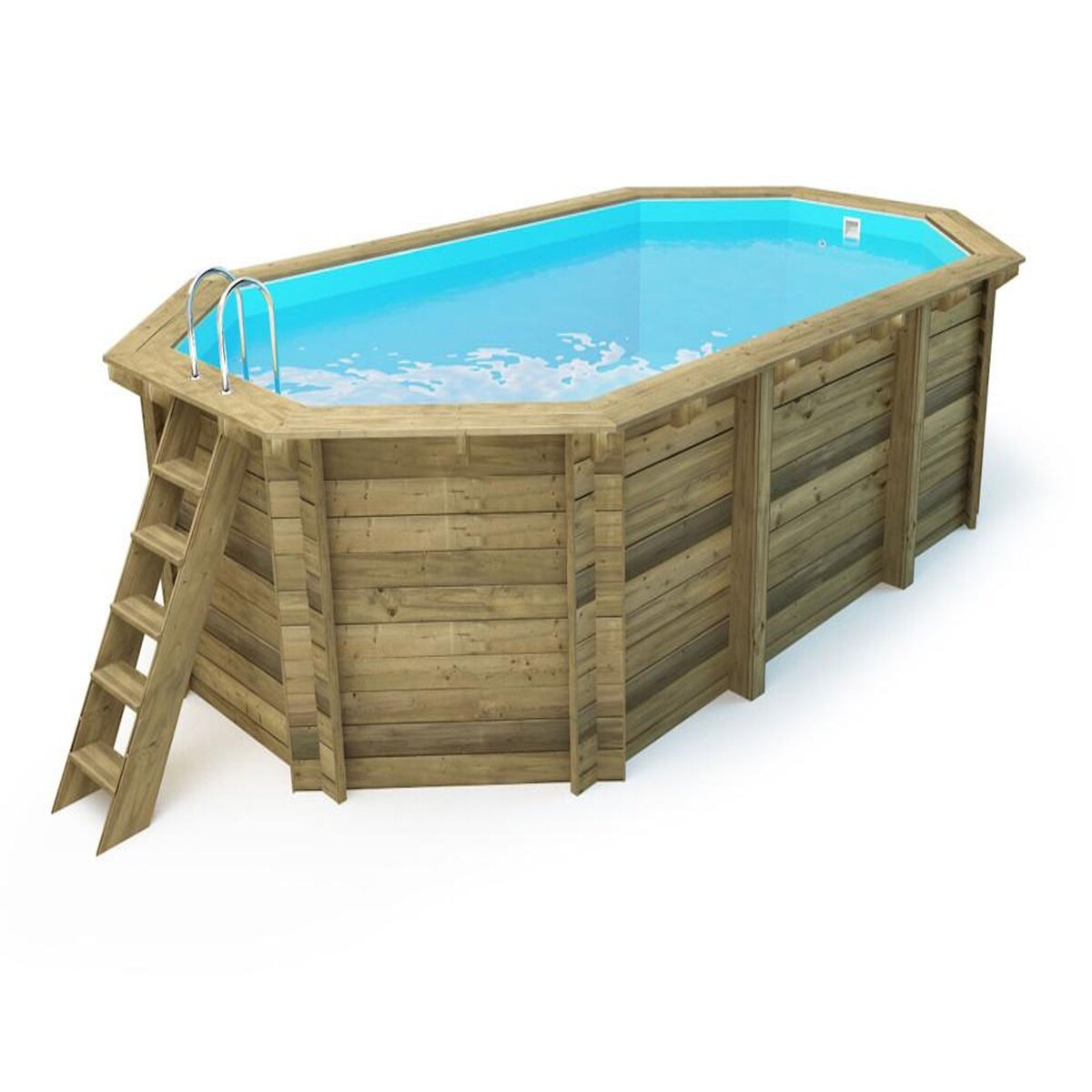 Habitat et Jardin Piscine bois   Palma 145    7.57 x 4.07 x 1.44 m