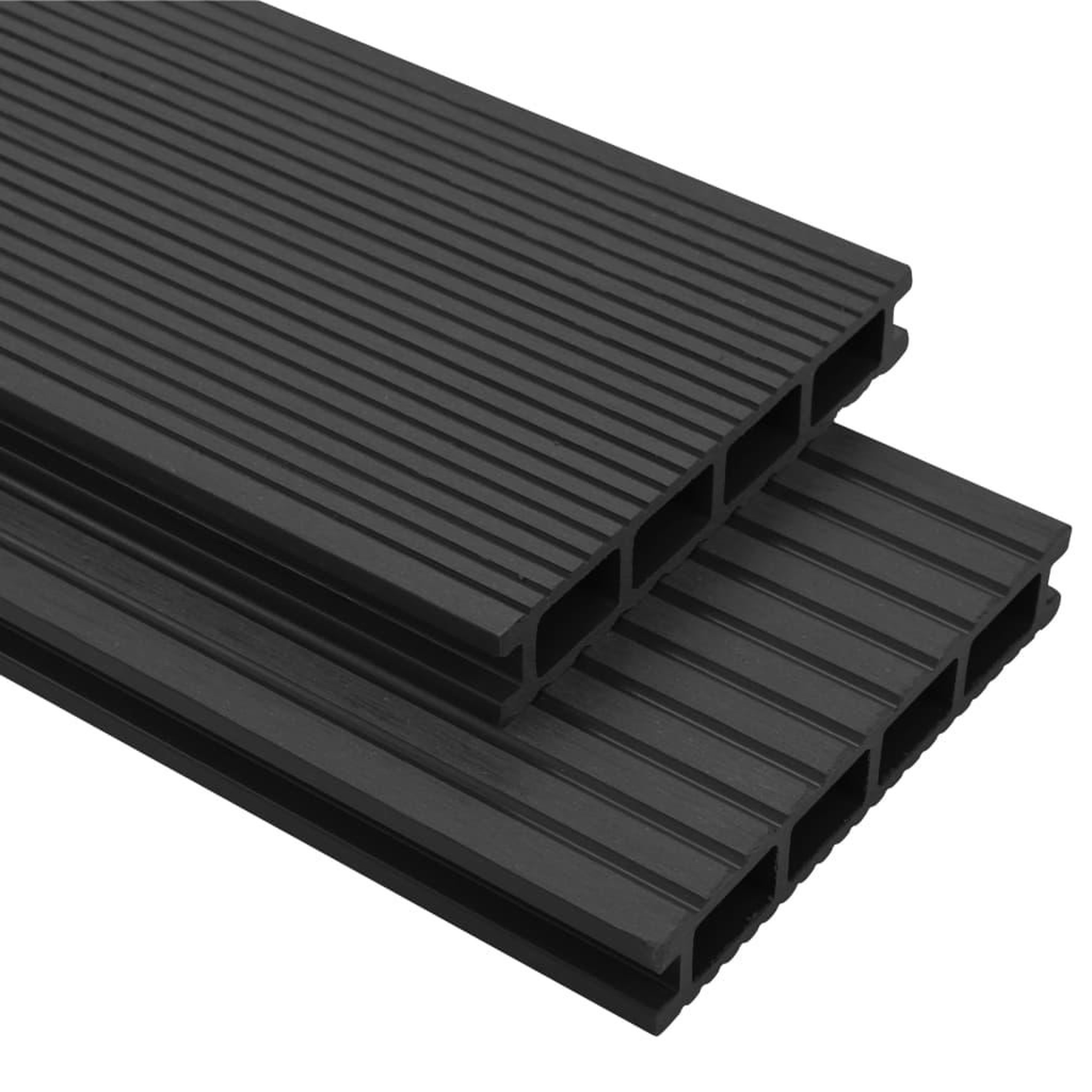 Voir la diapositive 1 : VIDAXL Panneaux de terrasse WPC avec accessoires 30 m^2 4 m Anthracite