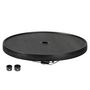 Voir la diapositive 1 : OUTSUNNY Table basse table de parasol Ø 60 cm compatible parasol mât 3,8 cm HDPE aspect bois noir