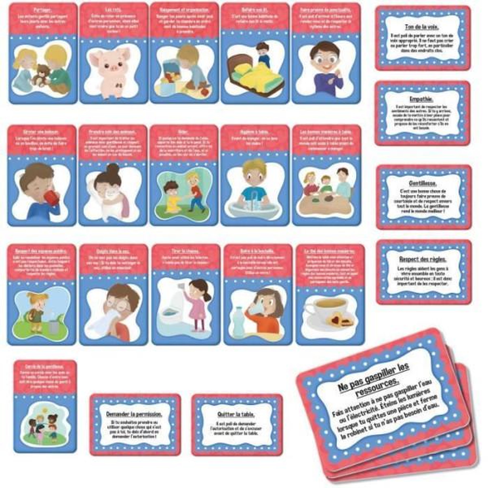 Voir la diapositive 2 : LISCIANI GIOCHI Jeu de cartes des bonnes manieres - Jeu Éducatif - LIFE SKILLS - Cartes illustrées