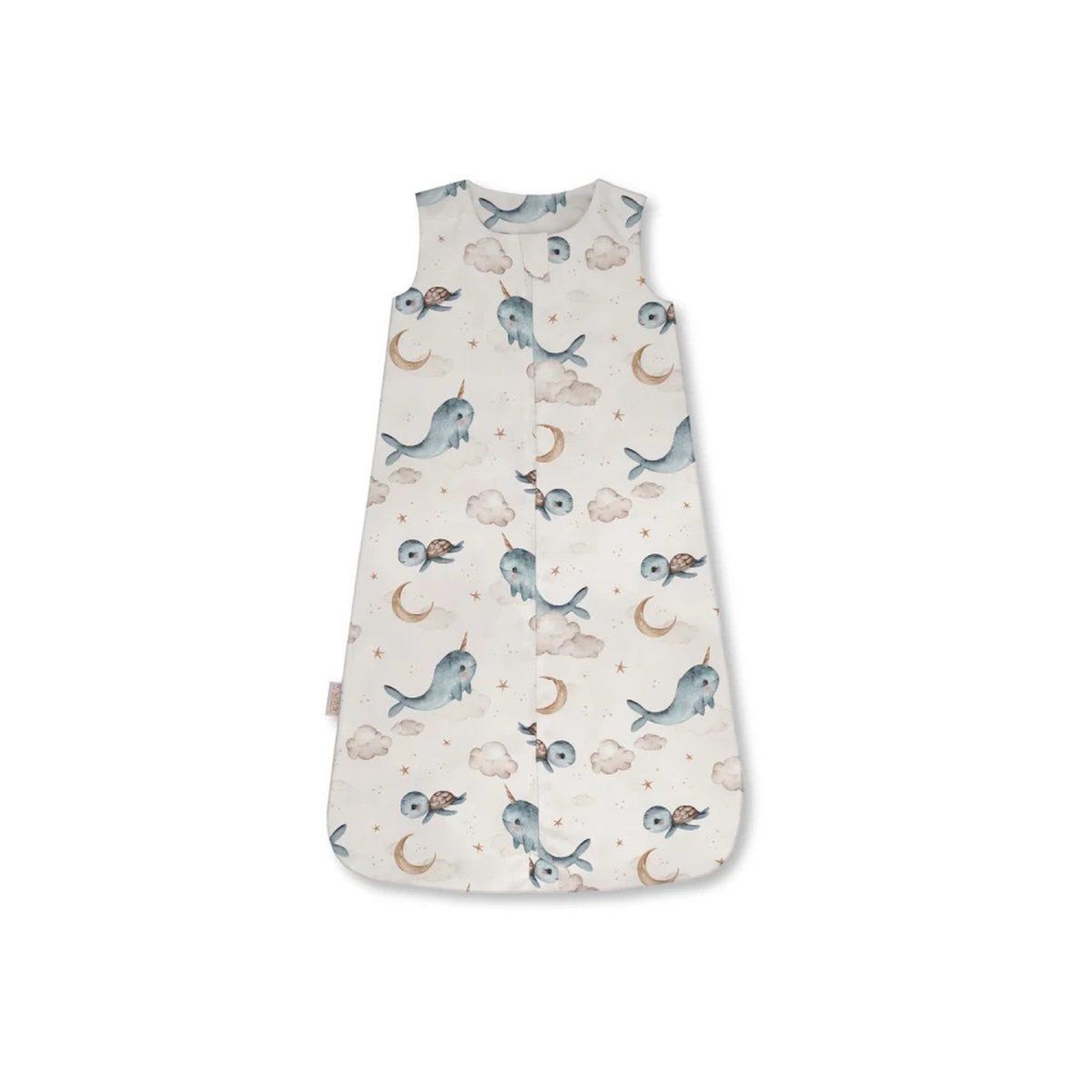 WALDIN Gigoteuse en bambou 50 × 90 cm 0,5 TOG - taille M - motif baleine, beige
