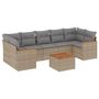 Voir la diapositive 2 : VIDAXL Salon de jardin avec coussins 8pcs melange beige resine tressee
