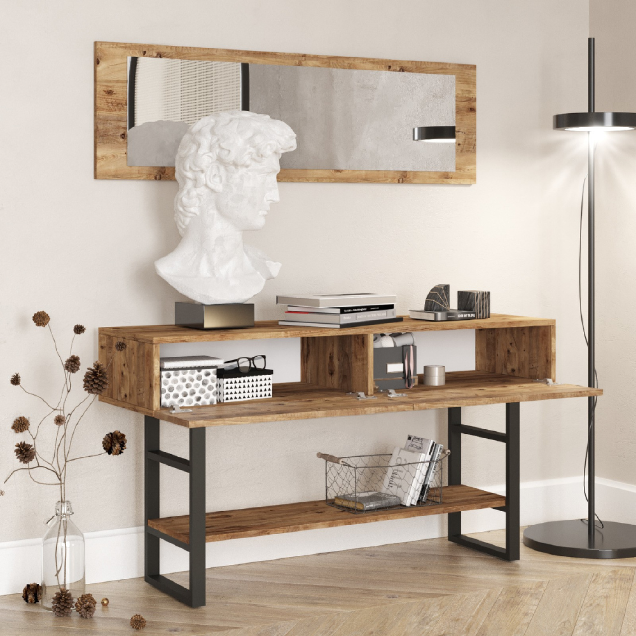 Voir la diapositive 5 : CONCEPT USINE Console style industriel tara